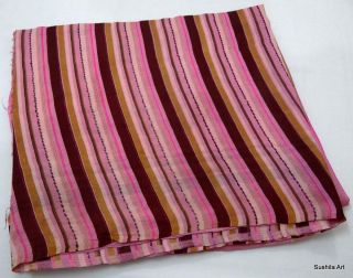 Indian Pure Silk Vintage Sari 5 Yard Fabric Printed Design Quilt Deco