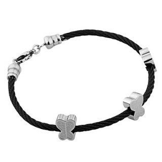 USD $ 17.39   316L Stainless Steel Butterfly Braided Bracelet For