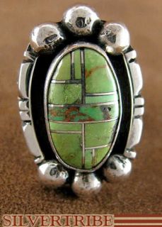 Navajo Indian Emerald Valley Turquoise Ring Size 7 3 4