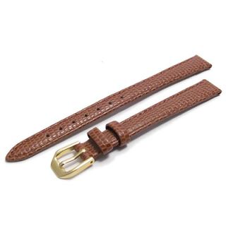 Apollo Leather Watch Strap Band 10mm Lizard Grain Tan