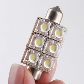 USD $ 2.69   39mm 6 LED White Light Festoon Bulb for Car Lamps (DC 12V