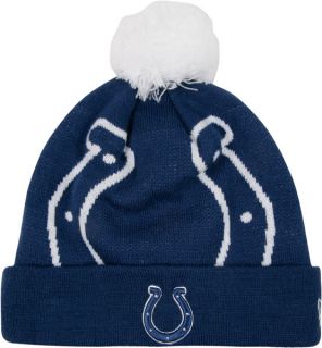 Indianapolis Colts New Era Woven Biggie Cuffed Knit Hat