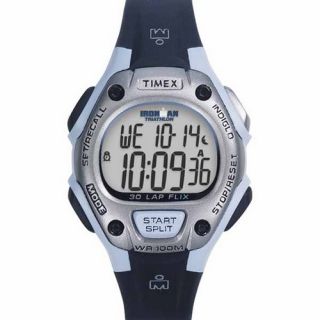 Timex Ladies Indiglo Watch 30 Lap Ironman Triathalon WR100M Blue Grey