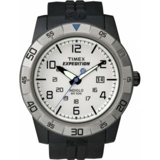 Timex Expedition Black Resin Watch Indiglo 50 Meter WR Low SHIP T49862