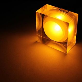 EUR € 9.65   1W 40lm luz amarilla cúbico cristal lámpara de techo