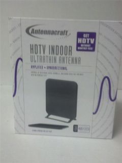 AntennaCraft Amplified Indoor Flat TV Antenna Omnidirectional