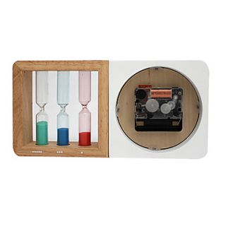 USD $ 44.29   Novelty Colorful Sandglasses Design Desktop Analog Clock