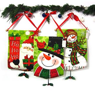USD $ 11.49   Christmas Ornaments Snowman And Santa Claus Hang Flags