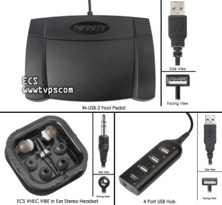 Infinity in USB 2 INUSB2 PC Computer Transcription Foot Pedal with