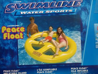 Peace Sign Float Inflatable Island Kids Adults Swimline 90509 73 BNIB