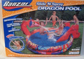  Spray N Splash Water Spraying Dragon Inflatable Pool Slide New