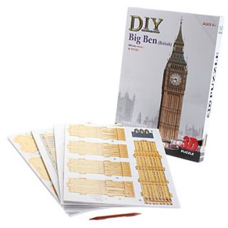 DIY 3D Puzzle architecture britannique Big Ben Elizabeth Tower (48pcs
