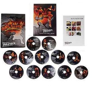 INSANITY Deluxe Workout program w 13 discs fit guide calendar BRAND