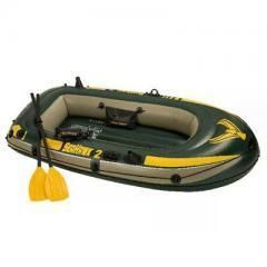 Intex Seahawk 2 Set Lake Boat Fishing Rafting Inflatable
