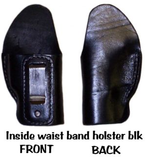 Black Dyed Leather Inside Belt Gun Holster/fits Glock/1911/ Most Lrg