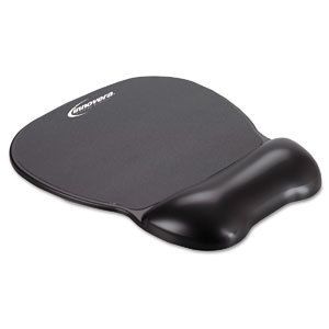 Innovera Gel Mouse Pad with Wrist Rest Support Black