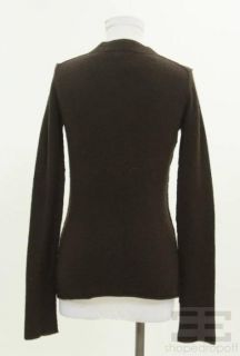 Inhabit Brown Cashmere V Neck Cardigan Size Medium