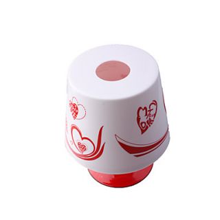 USD $ 8.53   Red Floral Desk Lamp Type Tissue Box Napkin Bin,