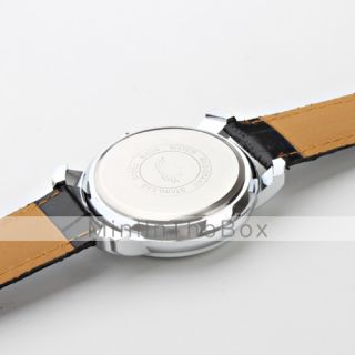 USD $ 6.99   Roman Numerals Black Band PU Quartz Wrist Watch For Men