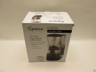 Capresso CM200 10 Cup Programmable Coffee Maker as Is