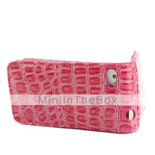USD $ 6.69   Protective Snakeskin PU Leather Case for iphone 4 (Peach