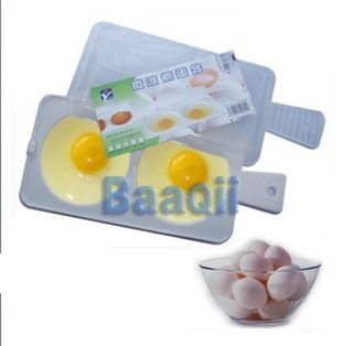 Kitchen Microwave 2 Egg Poacher Cup Instant Cooker Cook Mould Snock