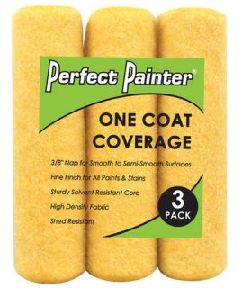 Perfect Painter 3 PC 9 Smooth Surfaces Roller Cover 3 8 Pile for All
