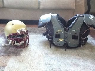 Schutt ion 4D Helmet Facemask and Titan Shoulder Pads