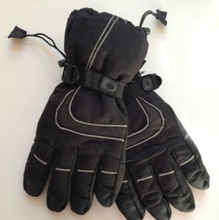 Mens Large Polar Edge Insulated Snow Ski Winter Gloves Black