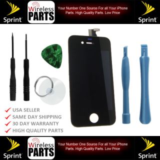 iPhone 4 Digitizer LCD Glass Replacement Screen Assembly Black Sprint