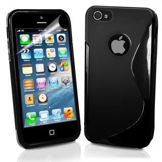  Gel Case Cover for Apple IPHONE5 iPhone 5 5g Screen Protector