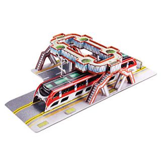 Arquitectura DIY 3D Puzzle chino Bus A caballo (63pcs, dificultad 4 de