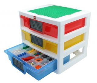Iris USA Inc Lego 3 Drawer Sorting System with 1 Large Lego Building