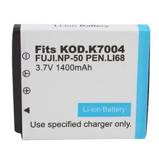 1400mAh 3.7v batería de la cámara digital D LI68 (fnp50) / k7004