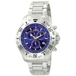 Invicta 6414 Mens Python Swiss Stainless Steel Blue Dial Chronograph