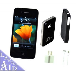  Unlocked Apple iPhone 4 16GB Black iOS 6 0 AT T T Mobile GSM Excellent