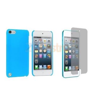 Baby Blue Back Case Anti Glare Screen Protector for iPod Touch 5th Gen