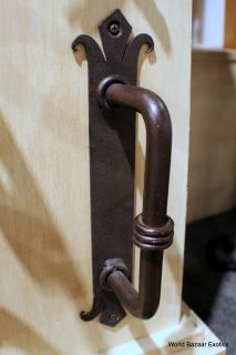 Wrapped Wrought Iron Door Handle Dark Bronze Finish