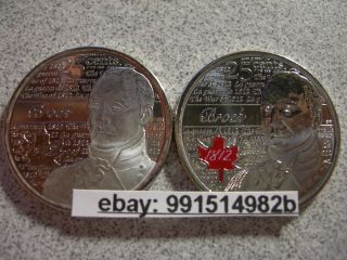 2012 War of 1812 Canada General Sir Isaac Brock 25 Cent Quarter Mint