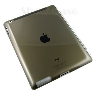 iPad2 iPad3 Smart Magnetic PU Leather Stand Case Back Clear Hard Cover