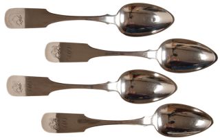  Isaac Hull USS Constitution Old Ironsides Silver Table Spoons