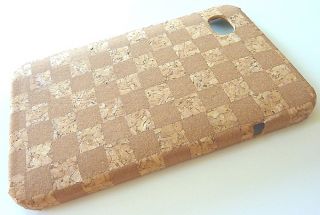 For Samsung Galaxy Tab P1000 7 Chic Checker Wood Cork Case Cover Skin