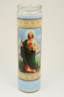 Glass Pillar Votive Religious Candles Saint St Jude San Judas Tadeo