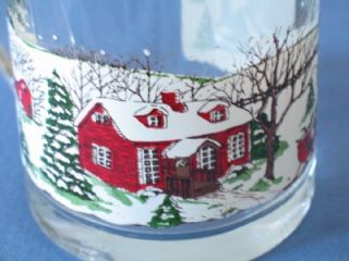 Libbey Christmas Winter Village Cider Mugs Coffee Cups or Glasses