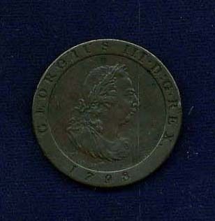 Isle of Man George III 1798 Half Penny Coin XF