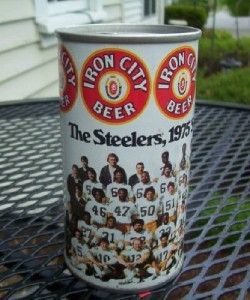 1975 Iron City Beer Can Pitt Steelers Super Bowl Champs