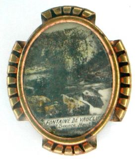 Antique Brooch Pin French Vaucluse Region in Bronze