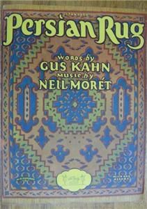Sheet Music Persian Rug 1927