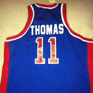  & Ness Pistons NBA Hardwood Classics Jersey #11 Isiah Thomas 88 89