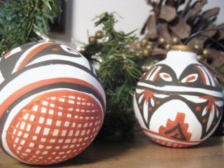  Christmas Ornaments from Isleta Pueblo Native American Indian